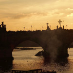 Charles Bridge silhouette
