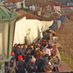 Prague crowded walkway